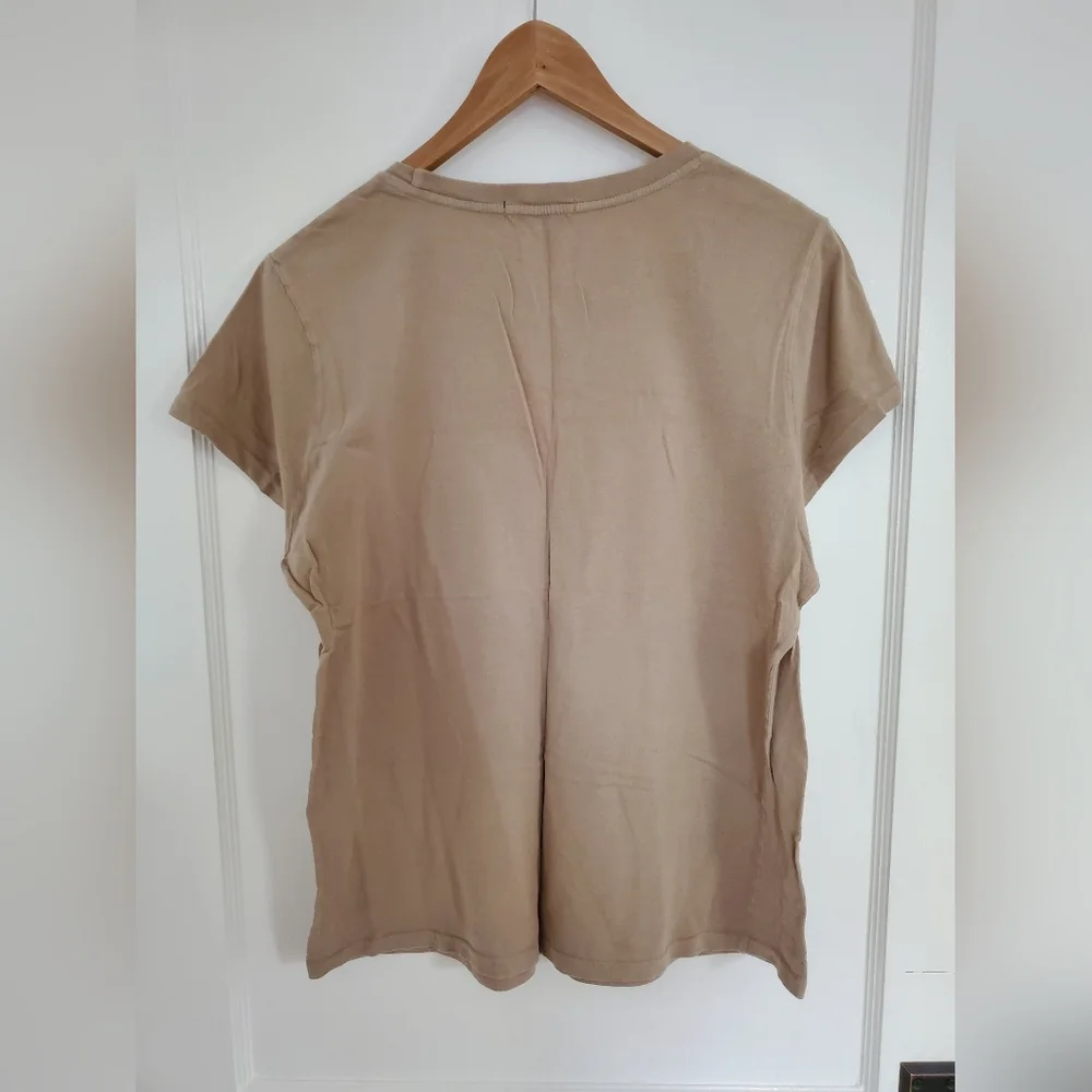 Ralph Lauren tan Tokyo short sleeve graphic tee women's size XL - Picture 2 of 3